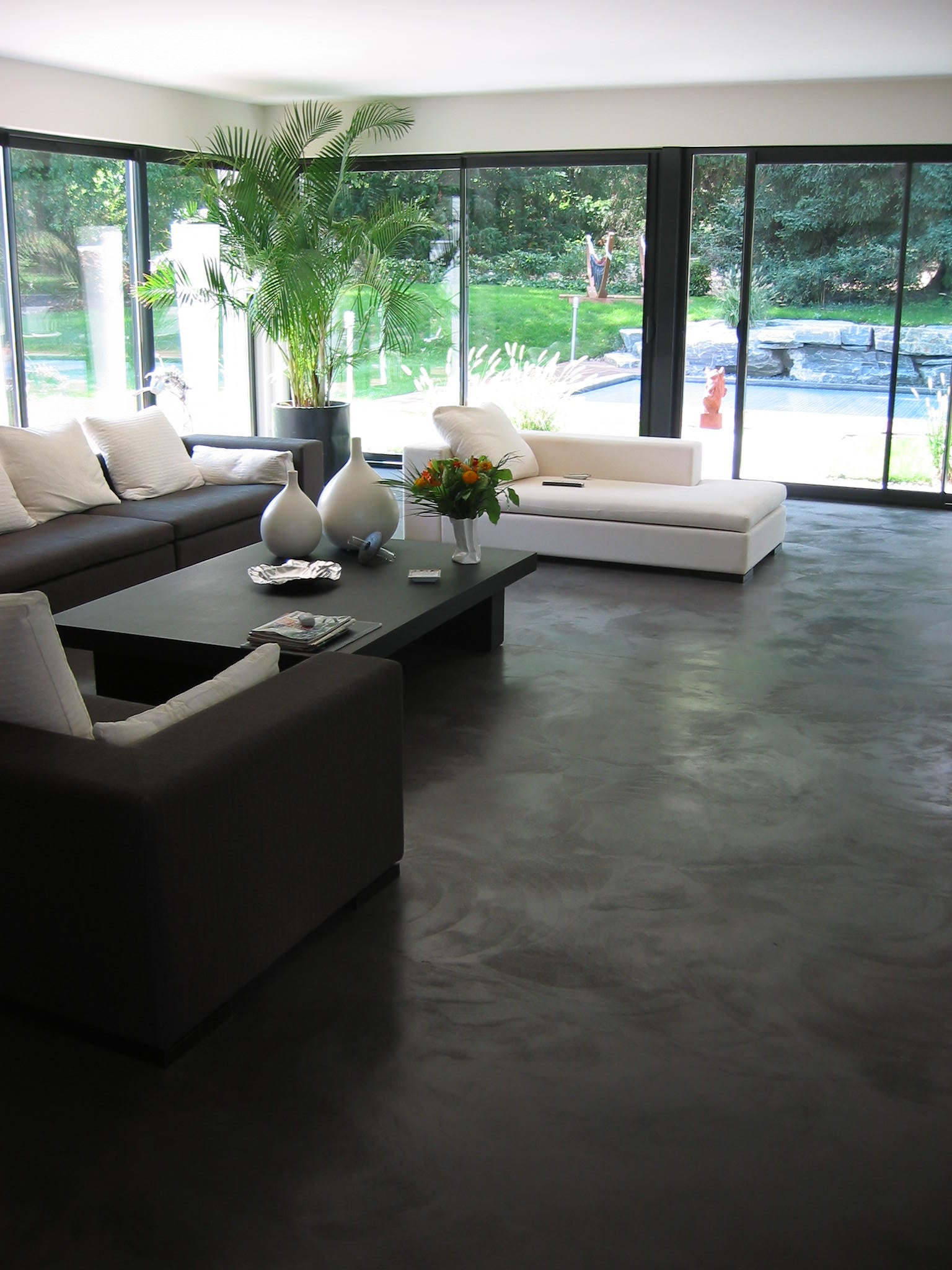 salon béton décoratifs