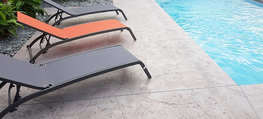piscine béton imprimé