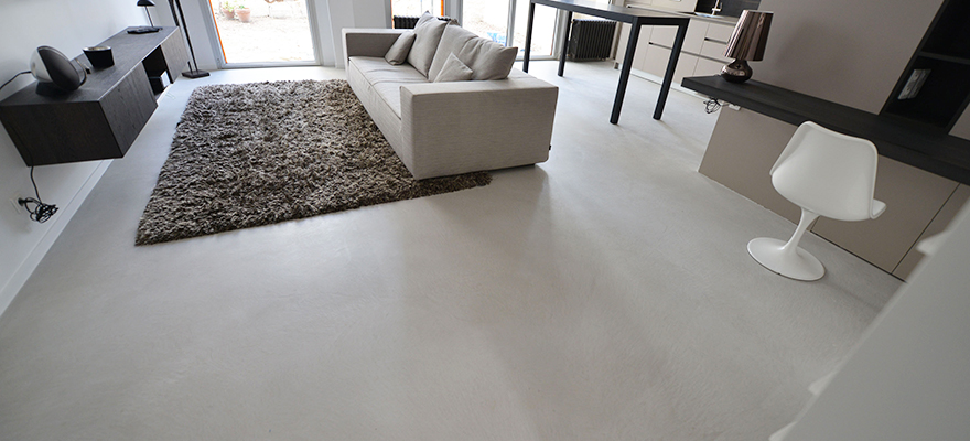 Salon béton deco ciré
