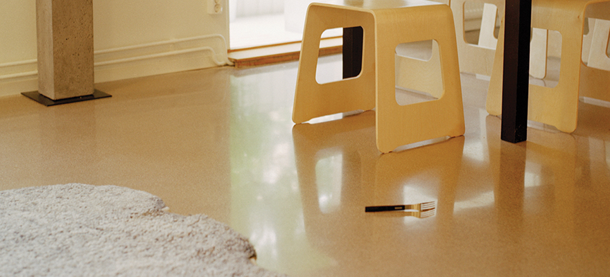 Salon béton deco ciré