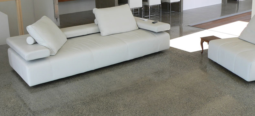 Salon béton deco ciré