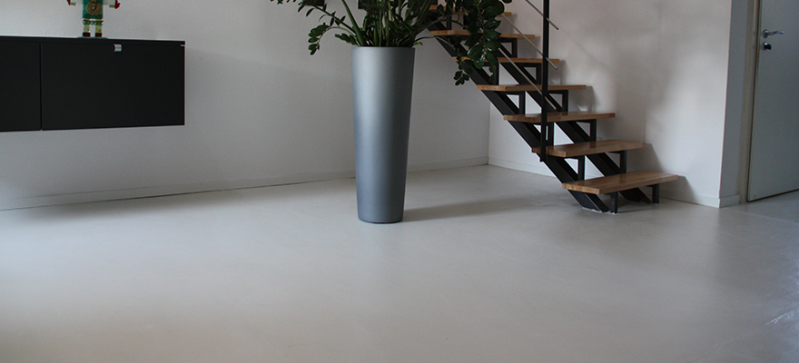 Salon béton deco ciré