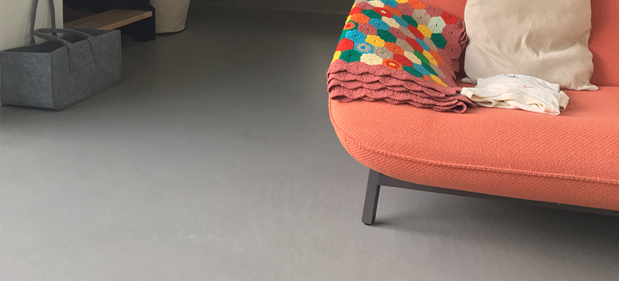 Salon béton deco ciré
