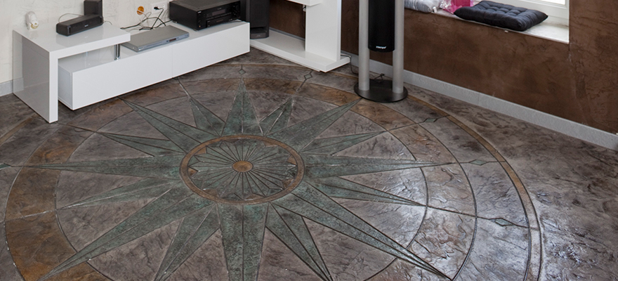 Salon béton deco ciré