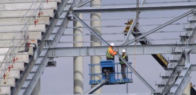 Chantier Eqiom nouveau stade de Bordeaux