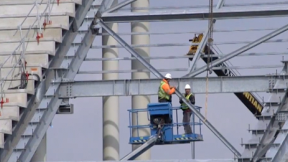 Chantier Eqiom nouveau stade de Bordeaux