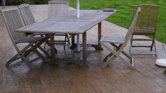 Terrasse béton décoratif