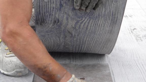 Mise en oeuvre béton imprimé