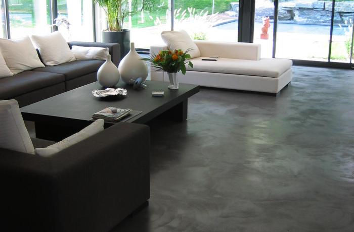 salon béton décoratifs