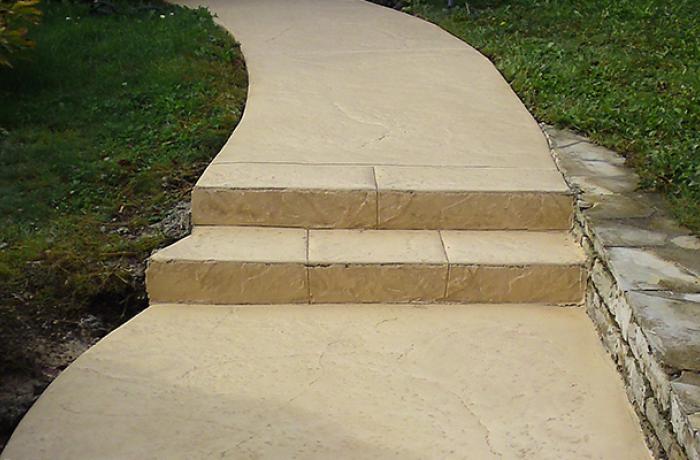Escalier en béton imprimé