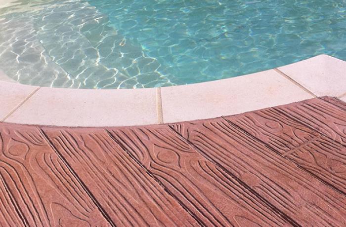 Contour de piscine en béton ARTICIMO Imprimé