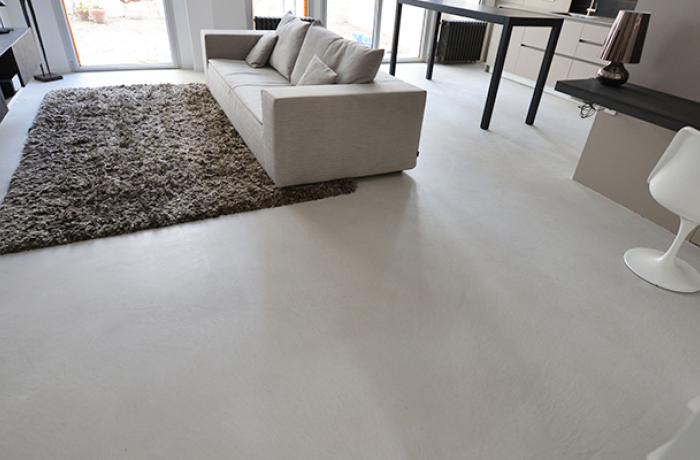 Salon béton deco ciré