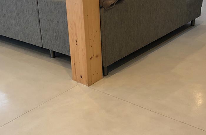 Salon béton deco ciré