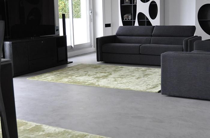 Salon béton deco ciré