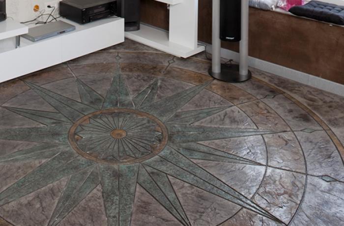 Salon béton deco ciré