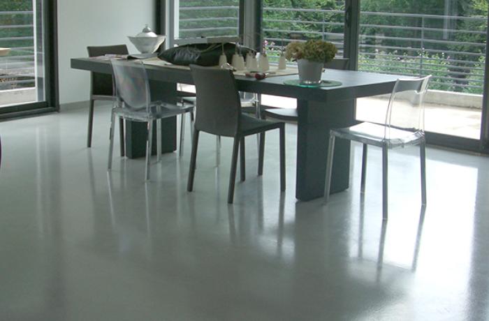 Salle à manger beton articimo ciré