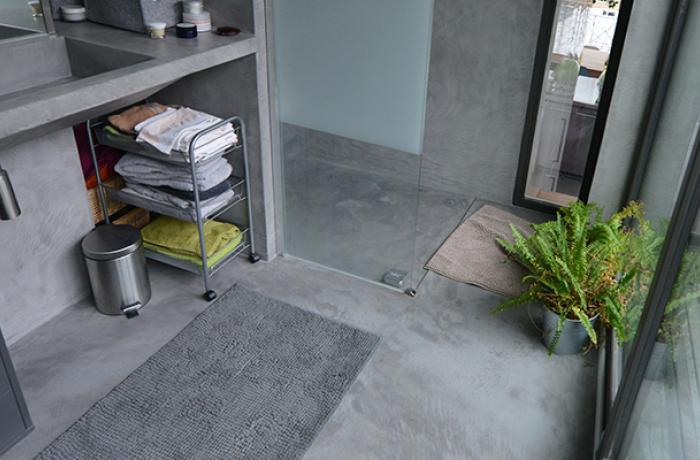 Salle à manger beton articimo ciré